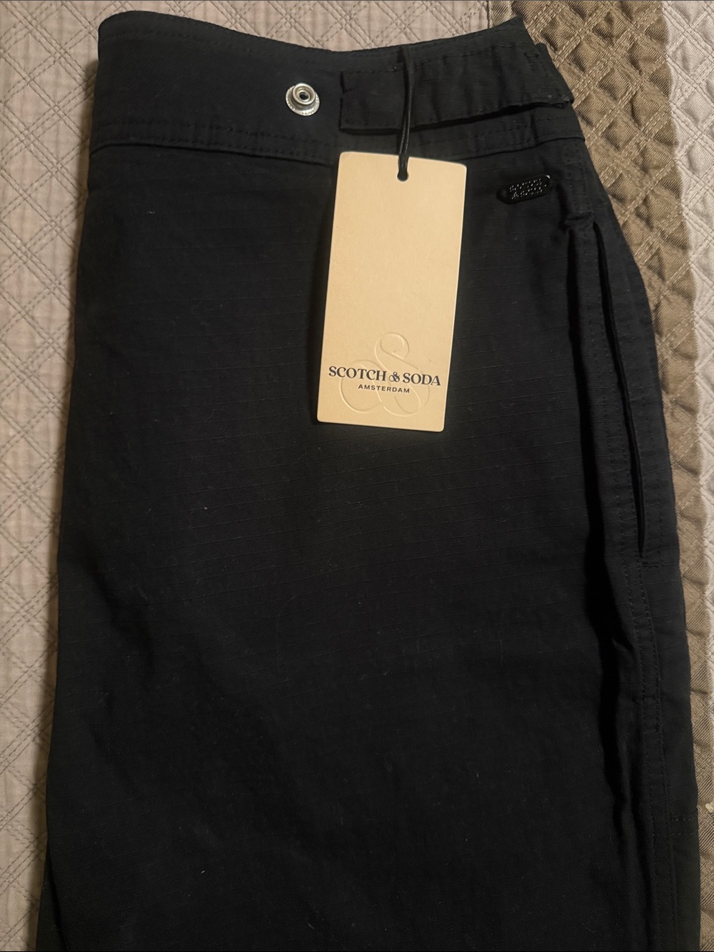 Scotch & Soda Black Straight-Leg Pants with Tag